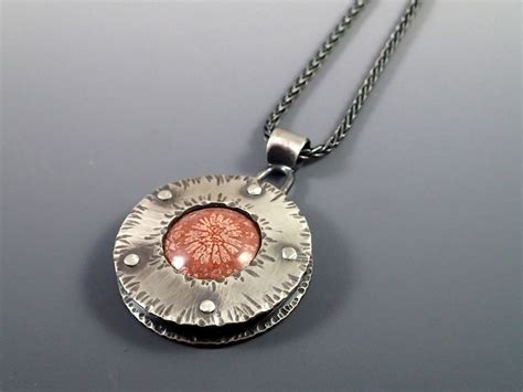 fossil silver necklace